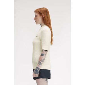 FRED PERRY Mesh Knit T-Shirt silky peach