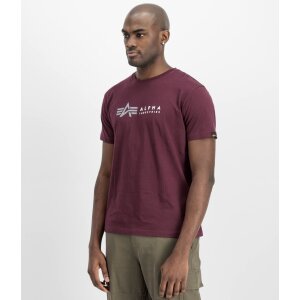ALPHA INDUSTRIES T-Shirt Uomo Ttp T - Maglietta Basic Cotone, Vestibilità Regolare Con Bandiera Sulla Manica