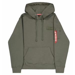 Heren Hoodie ALPHA INDUSTRIES - Back Print - black_128342