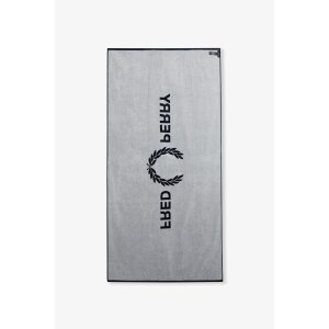 FRED PERRY Strandtuch mit Logo navy/ snow white