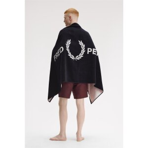 FRED PERRY Branded Beach Towel navy/ snow white