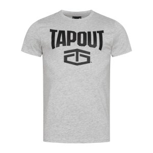 TAPOUT Active Basic Tee marl grey/ black