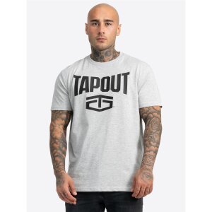 TAPOUT Active Basic Tee marl grey/ black