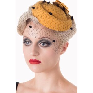 BANNED Marilyn Fascinator mustard