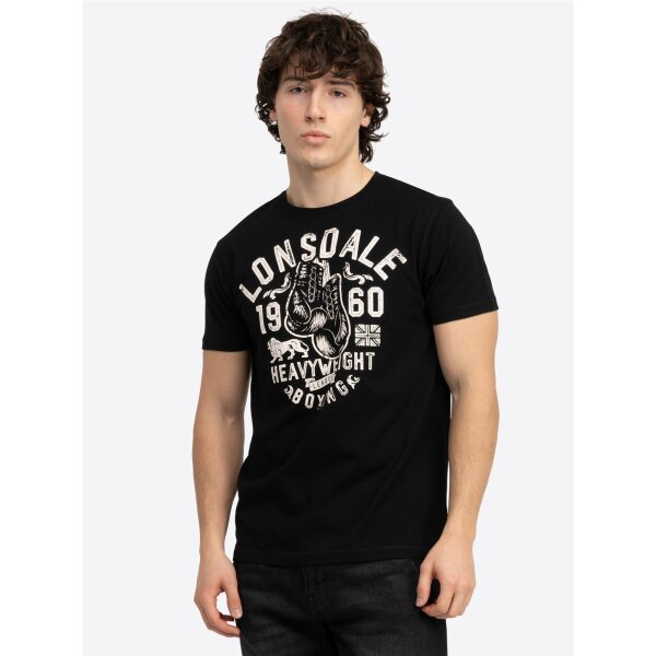 Lonsdale T-Shirt Minver black/ ecru