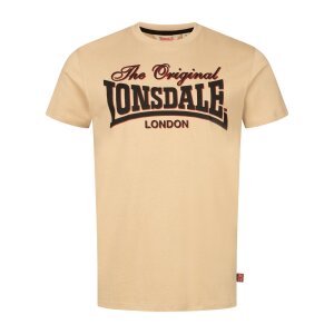 Lonsdale T-Shirt Cotha sand/ black/ red