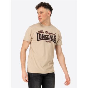 Lonsdale T-Shirt Cotha sand/ black/ red