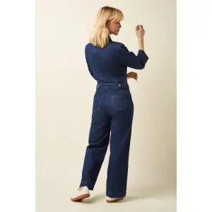 KING LOUIE Zip Jumpsuit Onyx Denim deep blue