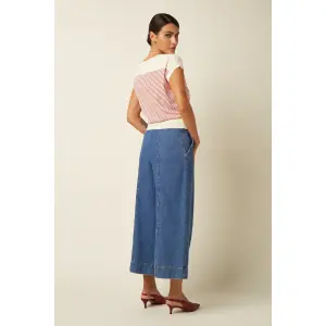 KING LOUIE Melody Sailor Culotte Stone Denim blue tint
