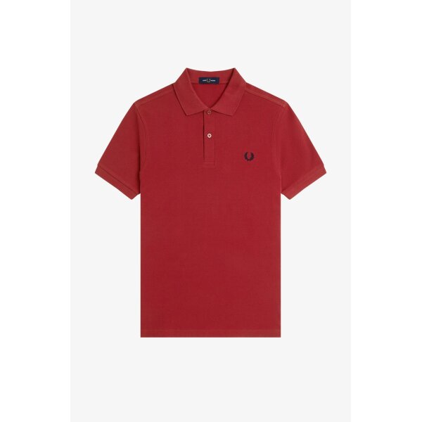 FRED PERRY Polo Shirt burnt red/ navy