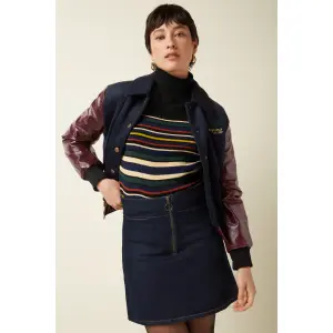 KING LOUIE Olivia Zip Skirt Walker Denim indigo blue