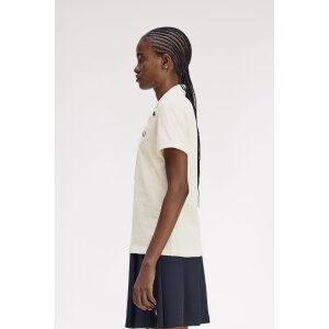 FRED PERRY AMY WINEHOUSE Pocket Detail Polo Shirt ecru