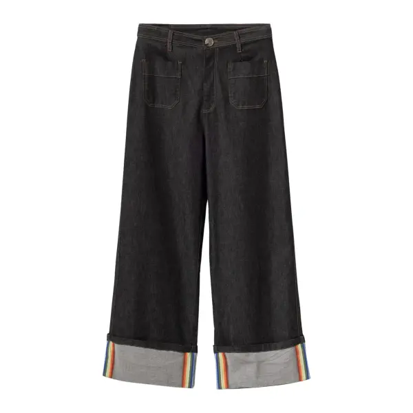 MADEMOISELLE YéYé Jeans Hose Mit Geradem Bein Aus Bio-Baumwolle black