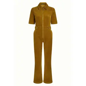 KING LOUIE Zip Jumpsuit Corduroy golden brown