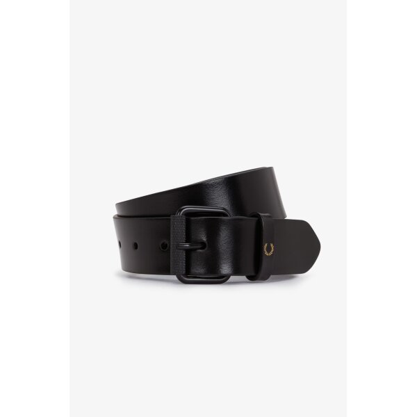 FRED PERRY Klassischer Ledergürtel black