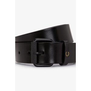 FRED PERRY Klassischer Ledergürtel black