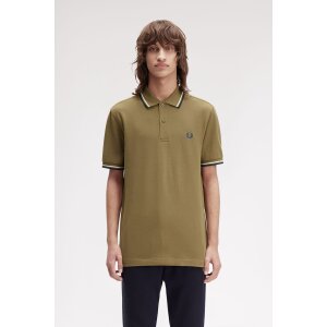 FRED PERRY Twin Tipped Polo Shirt shaded stone/ ecru/...