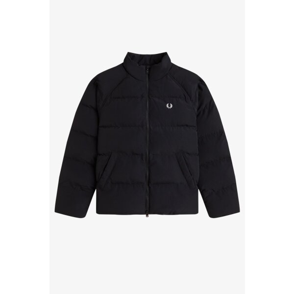 ジャケット・アウター FRED PERRY Raglan Sleeve Padded Jacket Fred Perry Black Padded Raglan Jacket Fred Perry