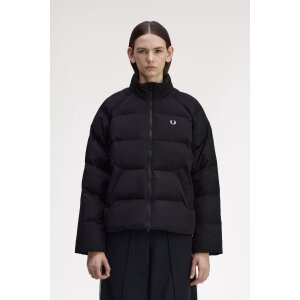 FRED PERRY Wattierte Jacke mit Raglanärmeln black