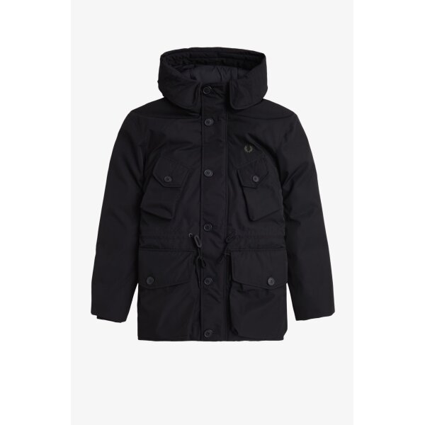 FRED PERRY Steppjacke mit aufgesetzten Taschen black
