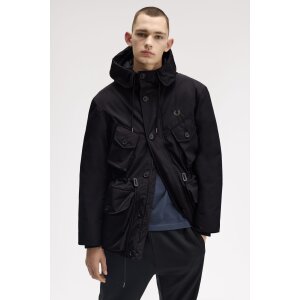 FRED PERRY Steppjacke mit aufgesetzten Taschen black