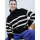 MADEMOISELLE YéYe Gestreifter Strickpullover Mit Rollkragen Aus Bio-Baumwolle