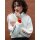 MADEMOISELLE YéYe Sweatshirt Aus Teddyfell Mit Regenbogenband white