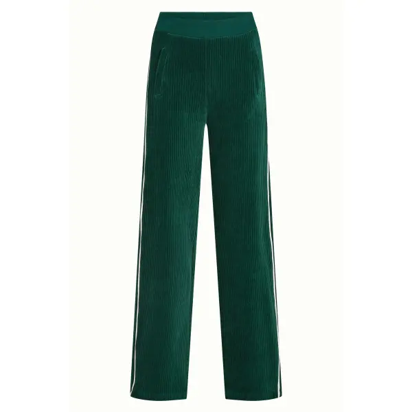 KING LOUIE Straight Sweat Pants Rina Rib dragonfly green