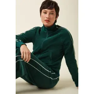 KING LOUIE Straight Sweat Pants Rina Rib dragonfly green