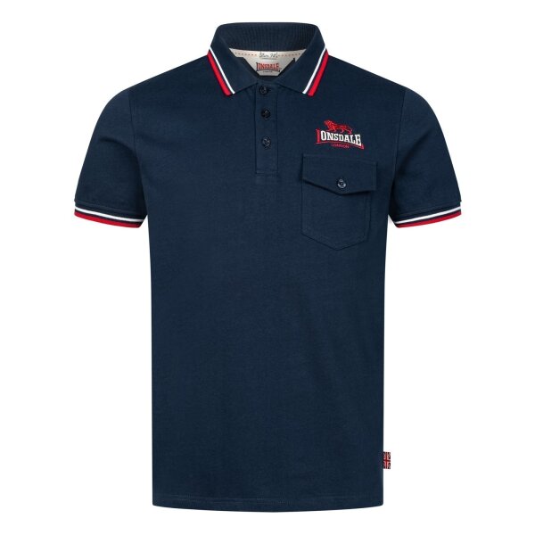 LONSDALE Lynton Polo Shirt navy/ red/ white