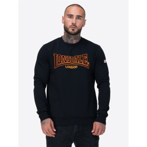 LONSDALE Crewneck Sweatshirt  Classic LL001 black/ oxblood/ yellow