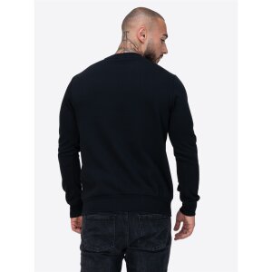 LONSDALE Crewneck Sweatshirt  Classic LL001 black/ oxblood/ yellow