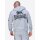 LONSDALE Bigton Herren Kapuzensweatjacke marl grey/ black/ white