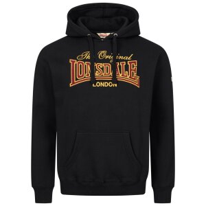 LONSDALE Prestolee Kapuzensweatshirt black/ yellow/ oxblood