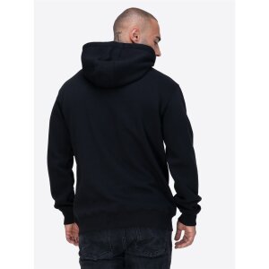 LONSDALE Prestolee Hooded Sweatshirt black/ yellow/ oxblood