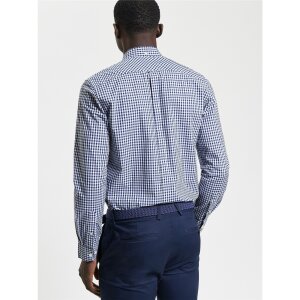 BEN SHERMAN Long Sleeve Signature Gingham Shirt dark blue