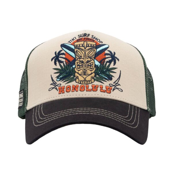KING KEROSIN Trucker Mesh Cap Honolulu beige & olive