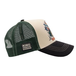 KING KEROSIN Trucker Mesh Cap Honolulu beige & olive