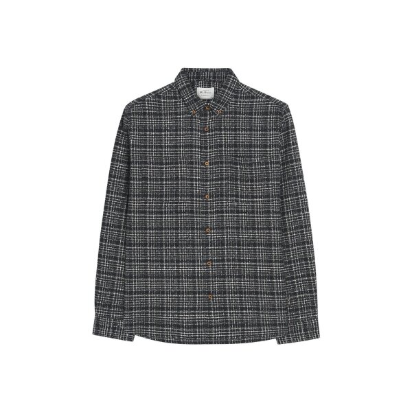 BEN SHERMAN Twisted Yarn Shirt black