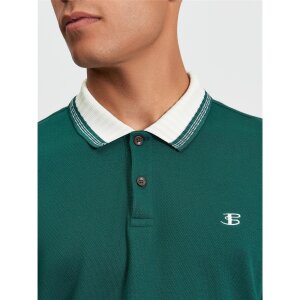 BEN SHERMAN Trim Block Polo dark green