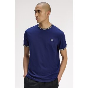 FRED PERRY T-Shirt mit Doppelstreifen french navy/...