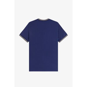FRED PERRY T-Shirt mit Doppelstreifen french navy/ champions gold / stockport blue