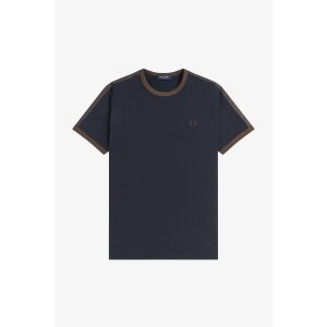 FRED PERRY Contrast Tape Ringer T-Shirt laurel wreath...