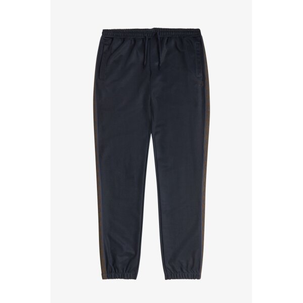 FRED PERRY Trainingshose mit Kontraststreifen navy / burnt tobacco
