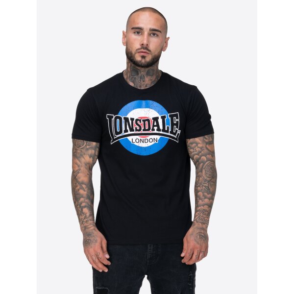 Lonsdale Harehills Camiseta, Oxblood/Black, S Hombres