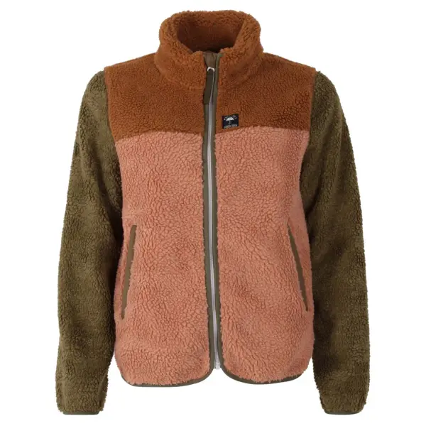 Danebirk Fleece Zip-Up Khaki/Antique Rose TOBACCO
