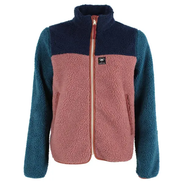 Danebirk Fleece Zip-Up dark navy/ dark slate/ rose beige/ dark brick