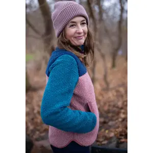 Danebirk Fleece Zip-Up dark navy/ dark slate/ rose beige/ dark brick