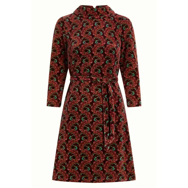 KING LOUIE Dita Dress Winkle porto red