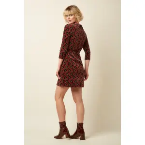 KING LOUIE Dita Dress Winkle porto red